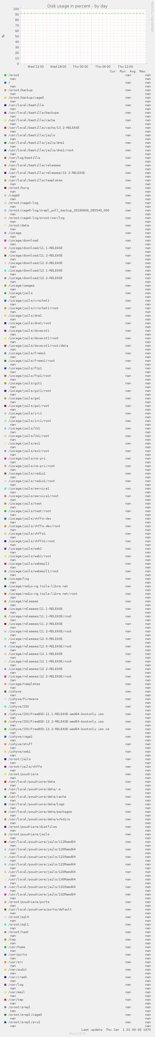 Disk usage in percent