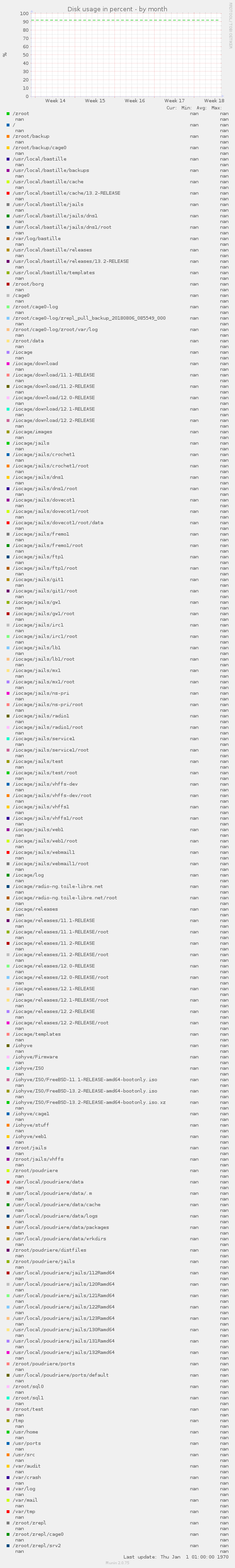 Disk usage in percent